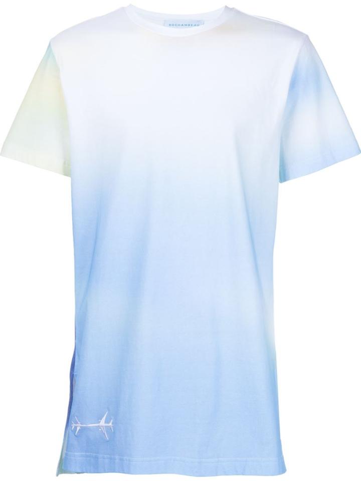 Rochambeau Faded Print T-shirt, Men's, Size: S, Blue, Cotton