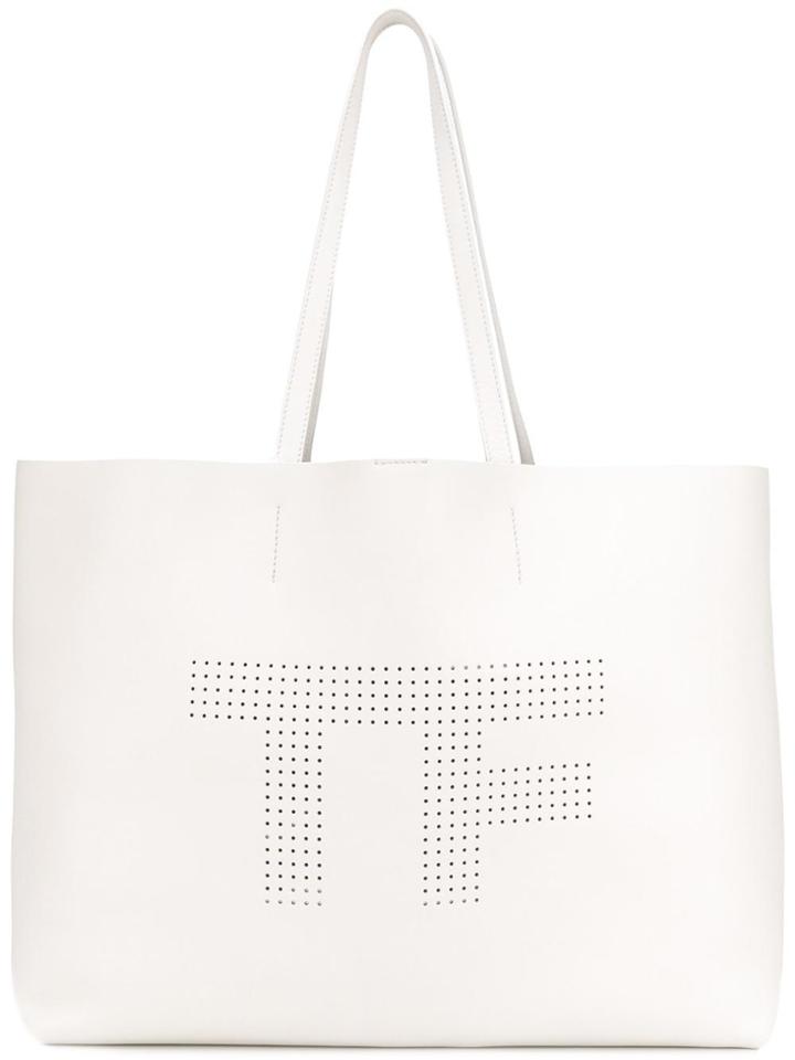 Tom Ford Medium Tf Tote Bag - White