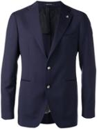 Tagliatore Two Button Blazer Jacket, Men's, Size: 48, Blue, Virgin Wool/cupro