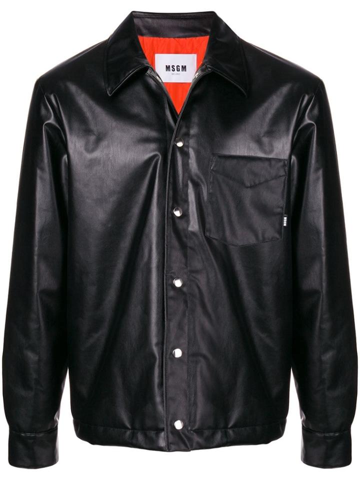 Msgm Press Stud Jacket - Black