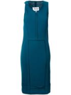 Maison Margiela Twisted Strap Shift Dress, Women's, Size: 40, Green, Viscose/virgin Wool/spandex/elastane/polyamide