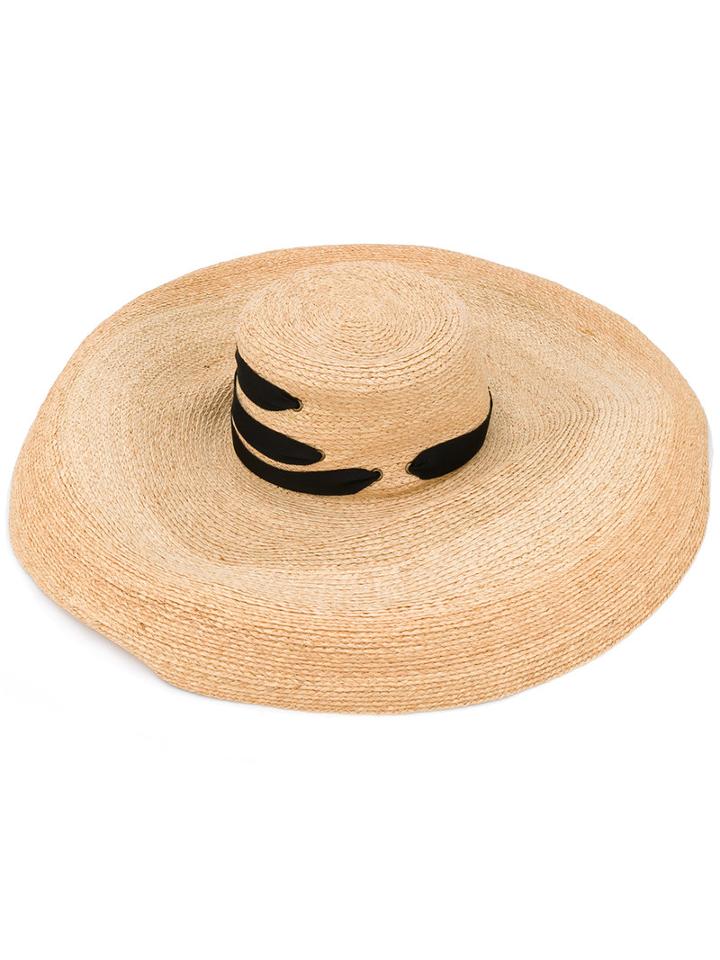 Lola Hats Oversized Hat, Women's, Nude/neutrals, Raffia