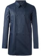 Stutterheim Double Breasted Jacket, Men's, Size: Medium, Blue, Pvc/cotton/polyester