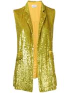 P.a.r.o.s.h. Sequin Waistcoat - Yellow
