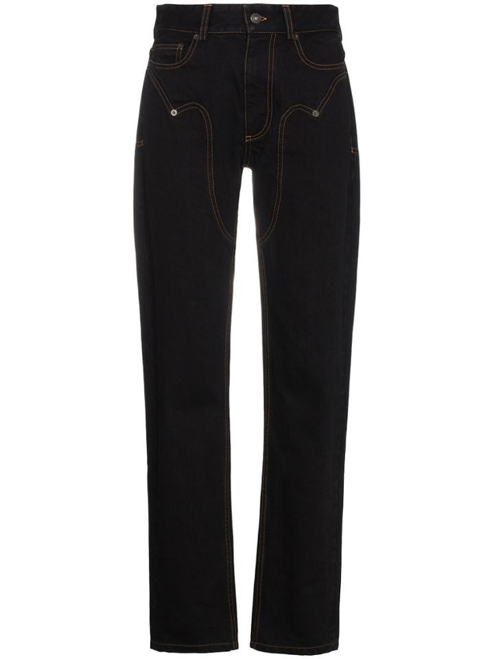 Y / Project High Waisted Jeans With Chaps - Black