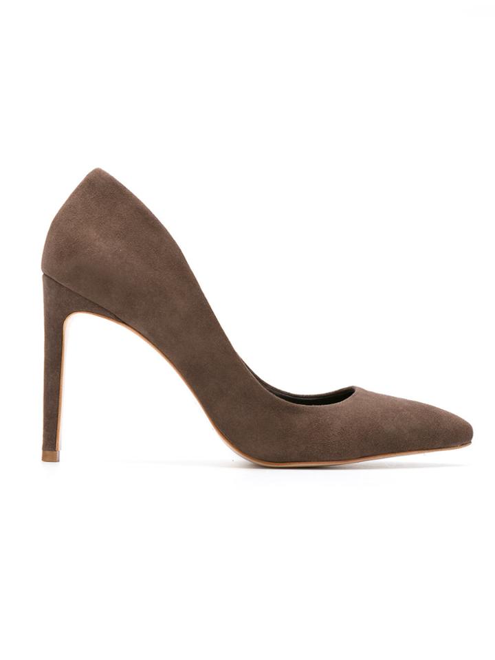 Sarah Chofakian Sued Pumps - Brown