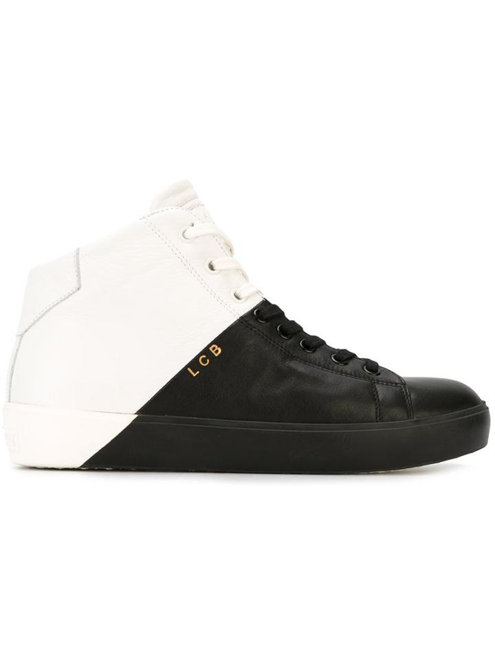 Leather Crown Colour Block Hi-top Sneakers