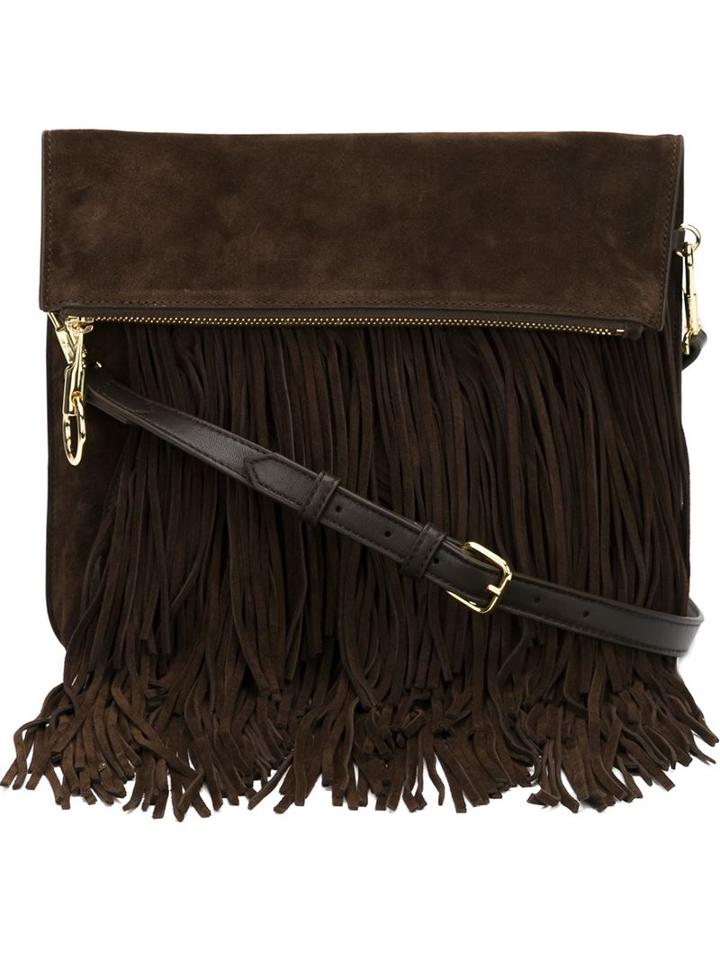 Elizabeth And James Fringed Shoulder Bag, Women's, Brown, Leather