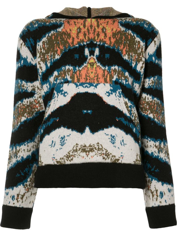 Baja East Printed Hooded Top - Blue