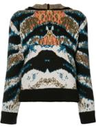 Baja East Printed Hooded Top - Blue