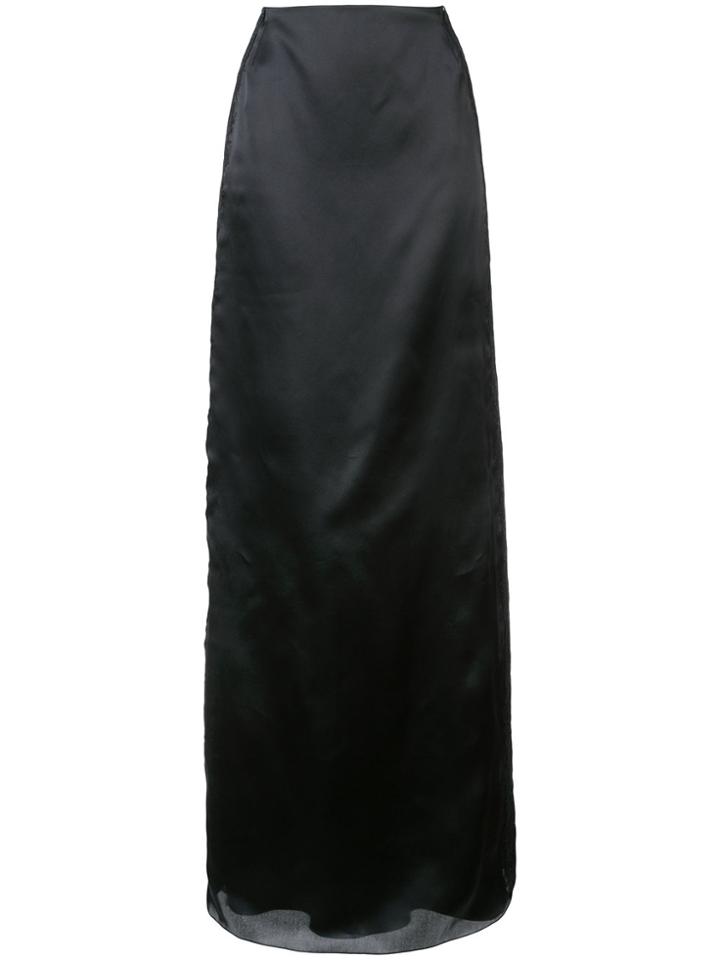 Marchesa Lace Insert Maxi Skirt - Black