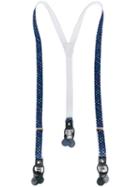 Fefè - Polka Dot Braces - Men - Cotton/leather/metal (grey) - One Size, Cotton/leather/metal