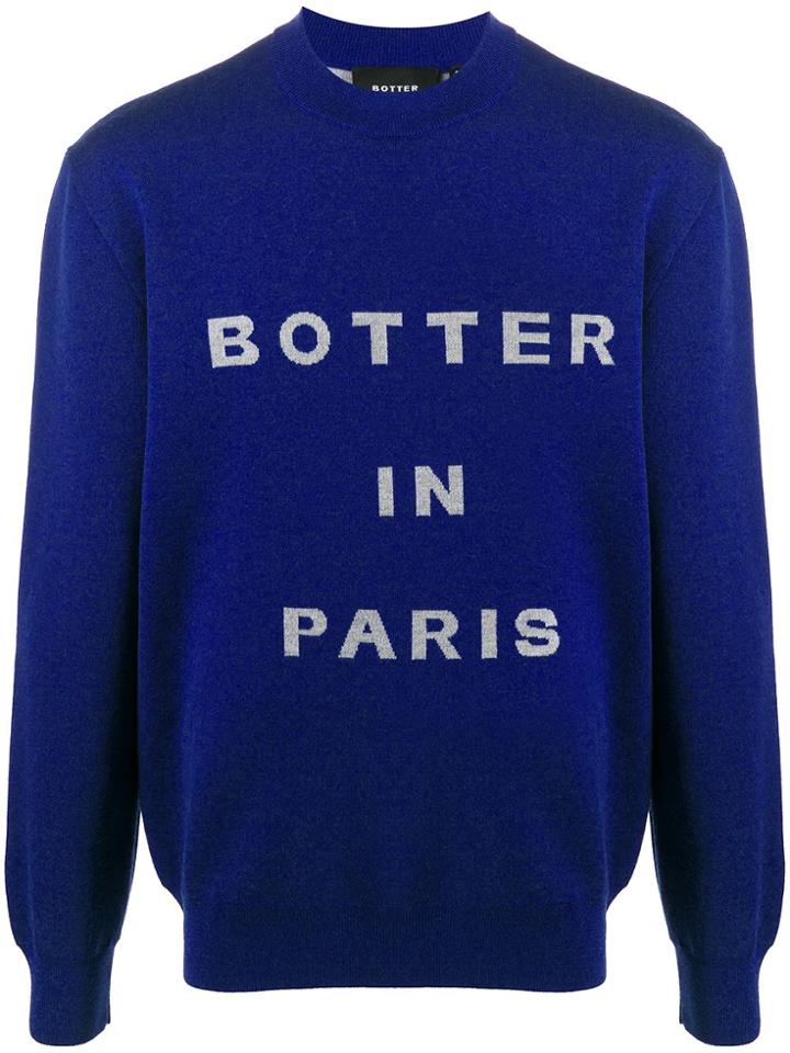 Botter Logo Intarsia Jumper - Blue