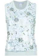 Oscar De La Renta Sequinned Tank Top