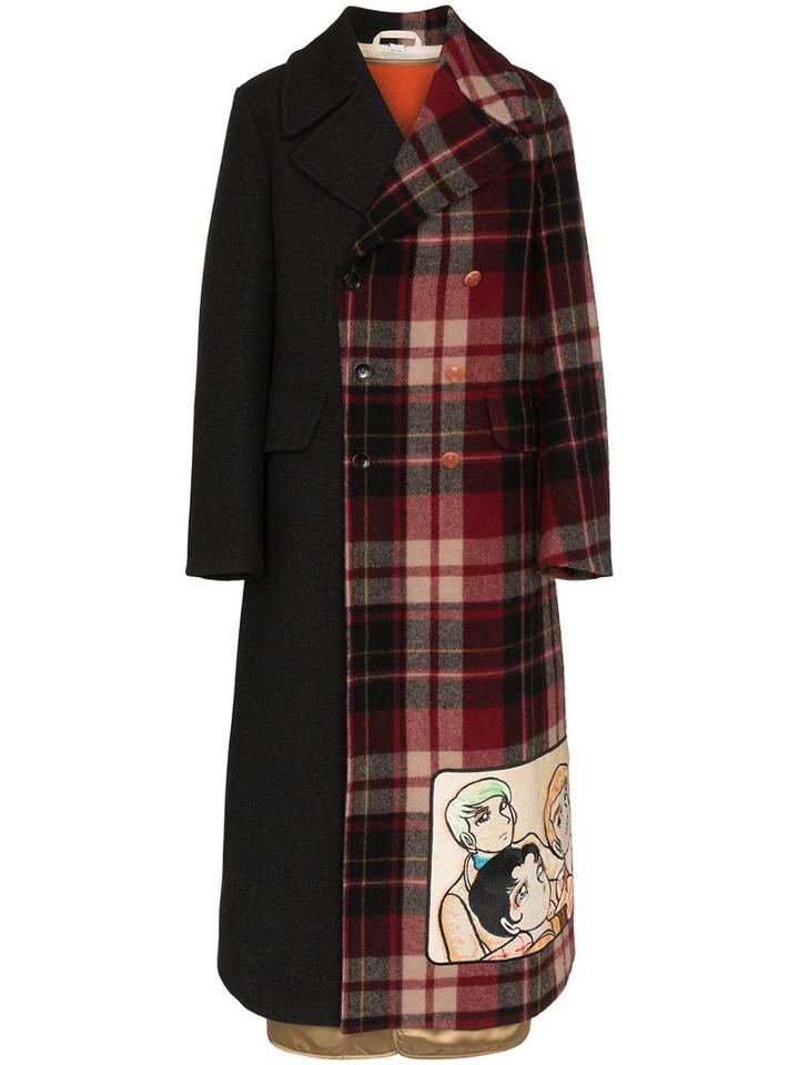Gucci Double Breasted Manga Wool Coat - Red