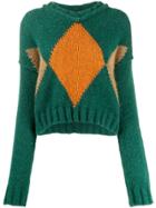 Brag-wette Argyle Sweater - Green