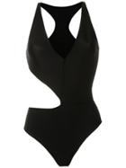 Gloria Coelho Geometric Asymmetric Swimsuit - Black