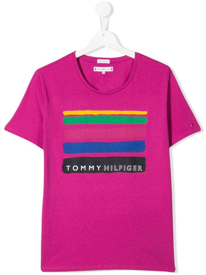 Tommy Hilfiger Junior Logo T-shirt - Purple
