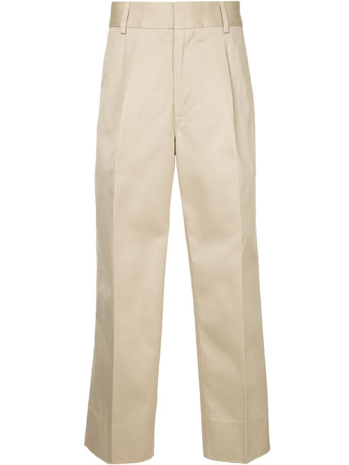 Estnation High Waisted Cropped Pants - Nude & Neutrals