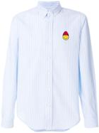 Ami Alexandre Mattiussi Button-down Smiley Patch Shirt - Blue
