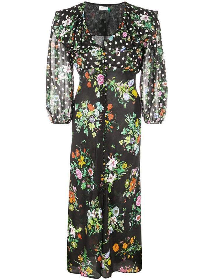 Rixo Bonnie Floral Dress - Black