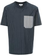 Ck Calvin Klein Striped Pocket T-shirt - Blue