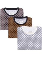 Maison Margiela Three Pack Patterned Cotton T-shirts - Multicolour