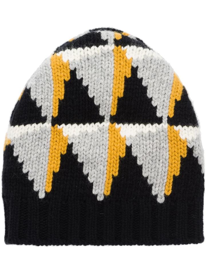 Prada Wool And Cashmere Beanie - Black