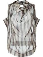 Vivienne Westwood Anglomania Striped Cowl Neck Blouse