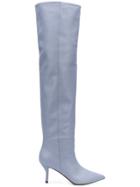 Circus Hotel Over Knee Heeled Boots - Blue
