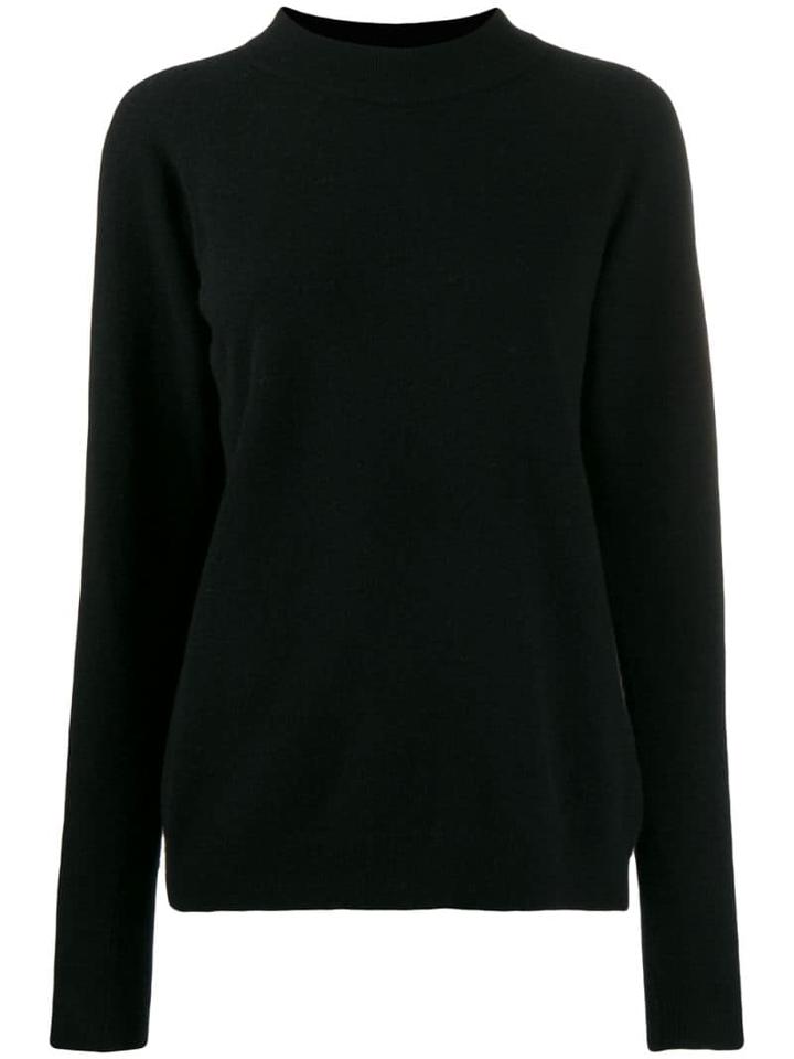 Roberto Collina Mock-collar Knit Sweater - Black