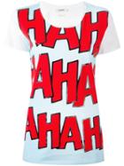 Iceberg - 'haha' Print T-shirt - Women - Cotton - 40, Women's, White, Cotton