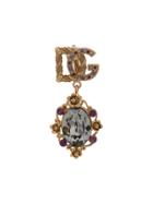 Dolce & Gabbana Logo Clip Earrings - Gold