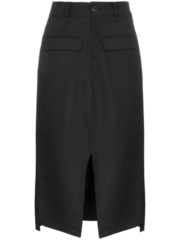 Sjyp High-waisted Pencil Skirt - Black