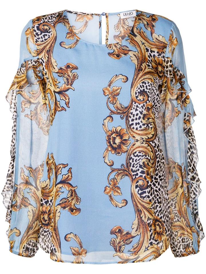 Liu Jo Baroque Print Blouse - Blue