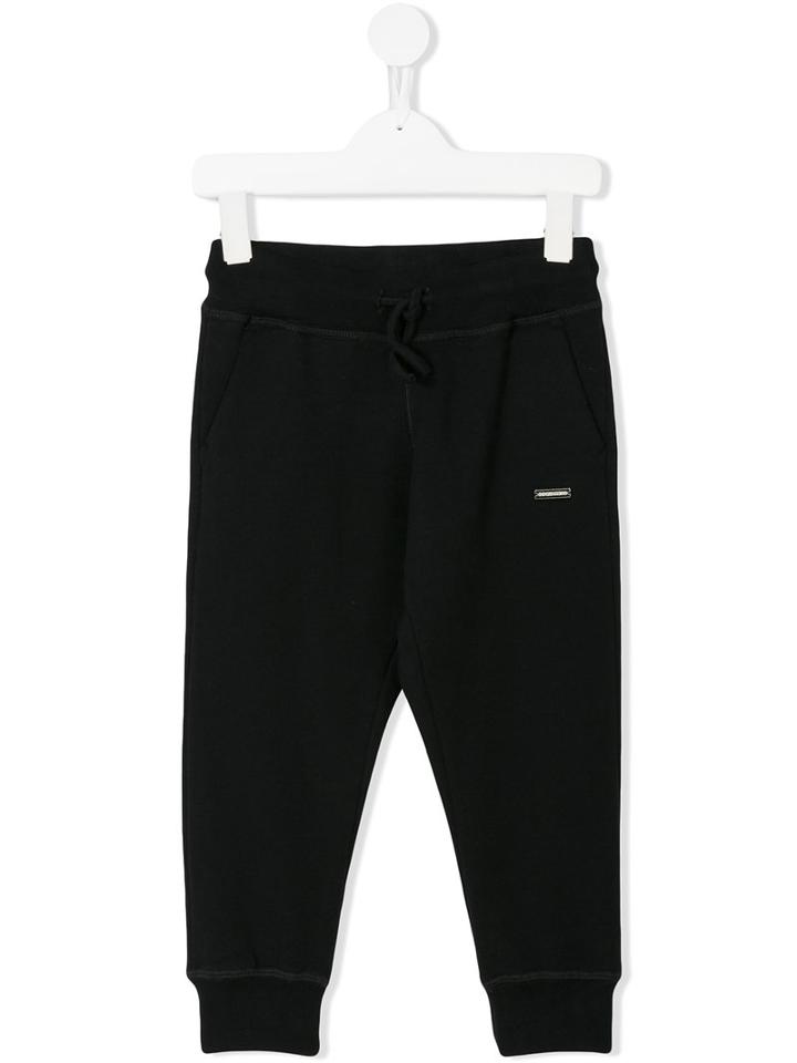 Dsquared2 Kids - Logo Plaque Drawstring Sweatpants - Kids - Cotton - 4 Yrs, Blue
