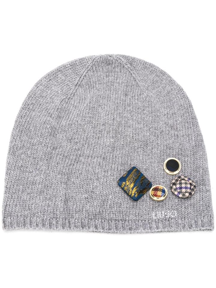 Liu Jo Pin Details Beanie - Grey