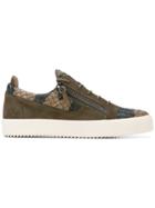 Giuseppe Zanotti Design Woven Texture Trainers - Green