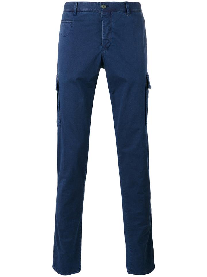 Pt01 - Combat Trousers - Men - Spandex/elastane/virgin Wool - 50, Blue, Spandex/elastane/virgin Wool