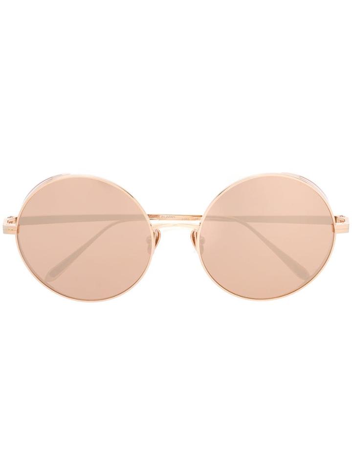Linda Farrow 758 C5 Round Sunglasses - Gold