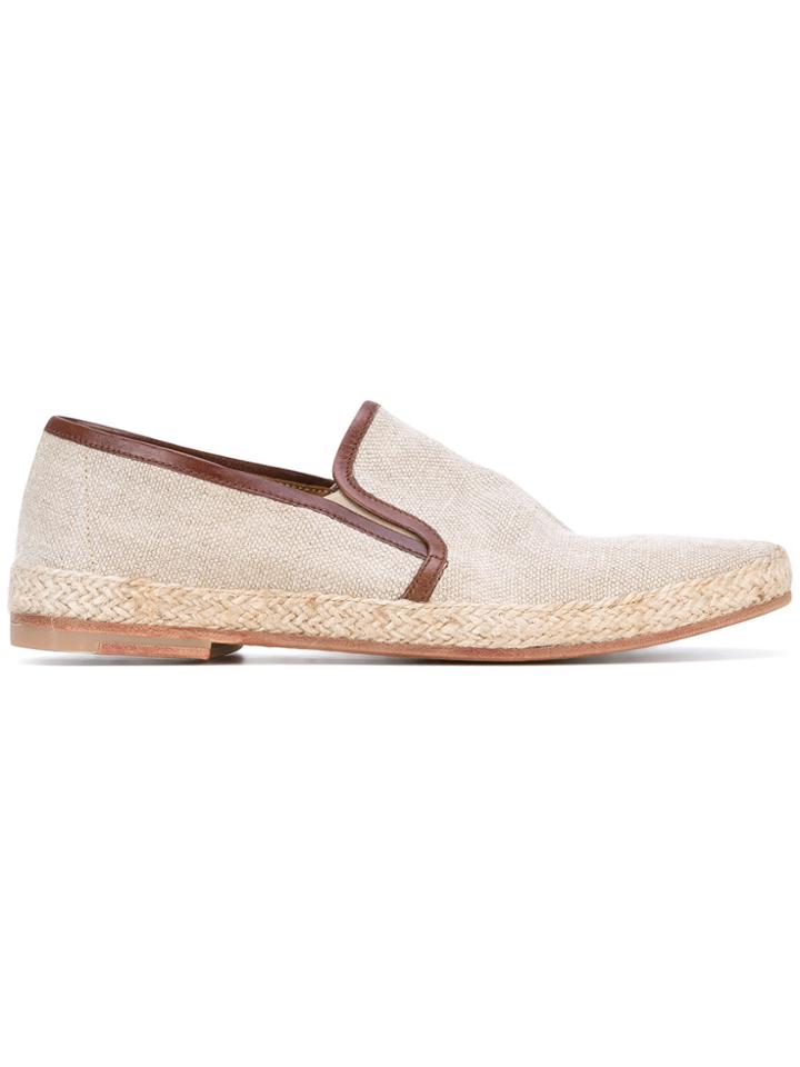 N.d.c. Made By Hand Leather Trim Espadrille - Nude & Neutrals