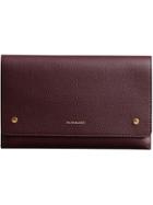 Burberry Two-tone Leather Wristlet Clutch - Red