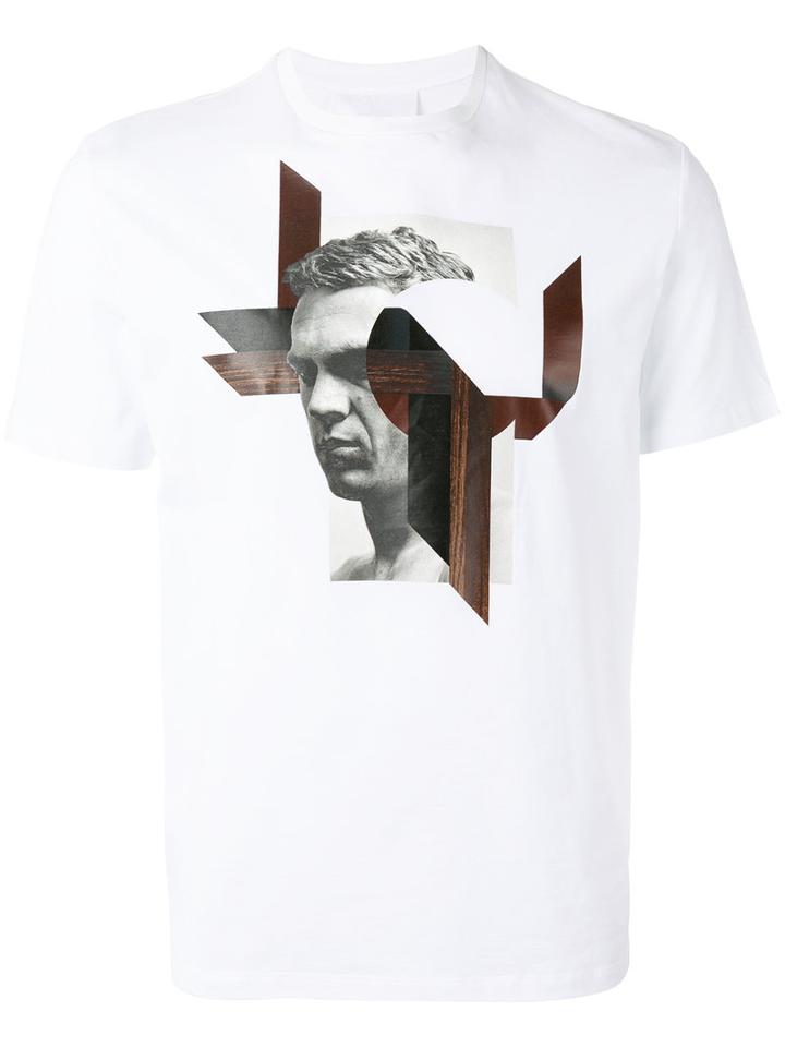 Neil Barrett Modernist Steve Mcqueen Print T-shirt, Men's, Size: Xl, White, Cotton