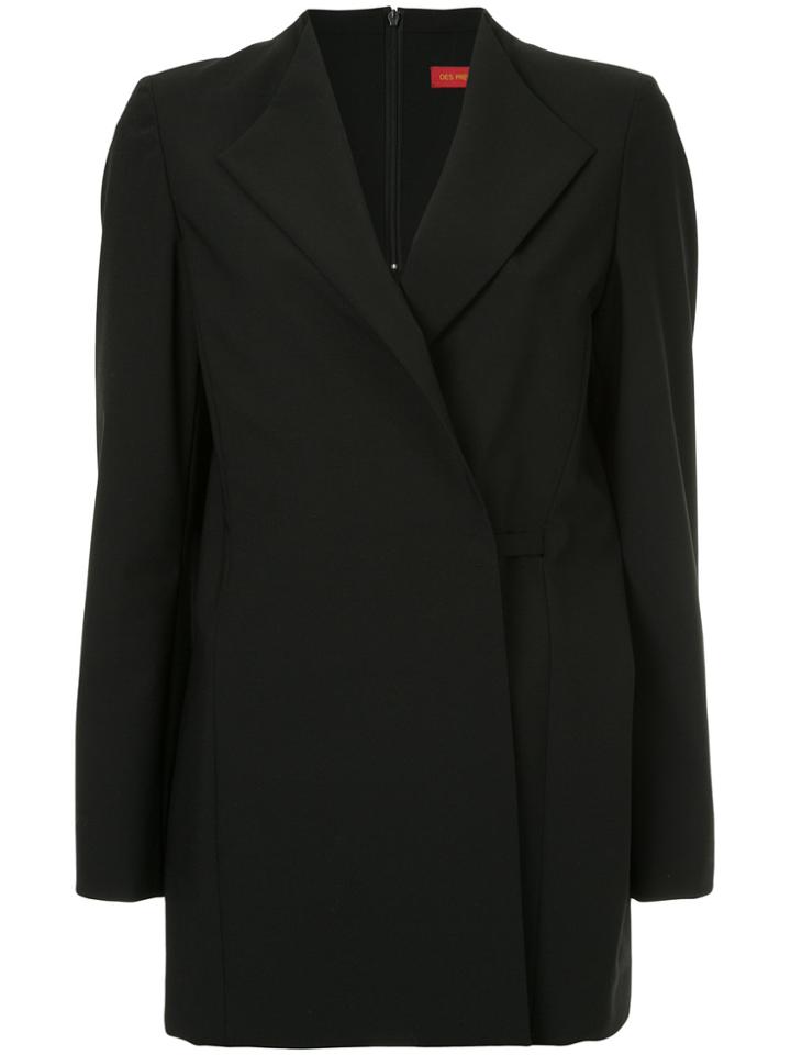 Des Prés Off-centre Blazer - Black