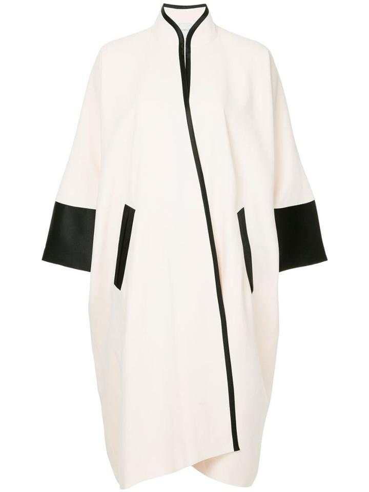 Layeur Oversize Single Breasted Coat - Nude & Neutrals