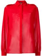 Versus Shoulder Slit Shirt, Women's, Size: 40, Red, Polyester
