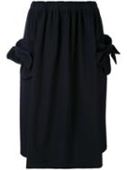 Comme Des Garçons Comme Des Garçons - Bow Pocket Skirt - Women - Wool - S, Blue, Wool