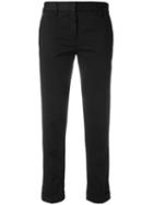 Aspesi Cropped Trousers, Size: 46, Black, Cotton/elastodiene