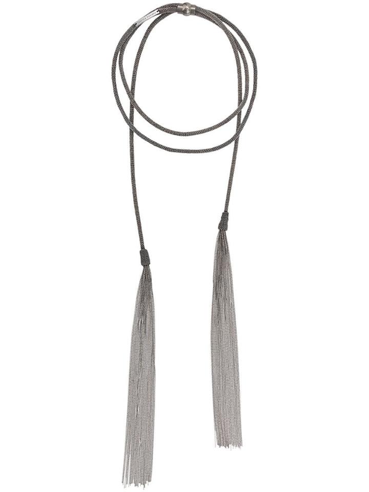 Fabiana Filippi Beaded Tassel Necklace - Metallic
