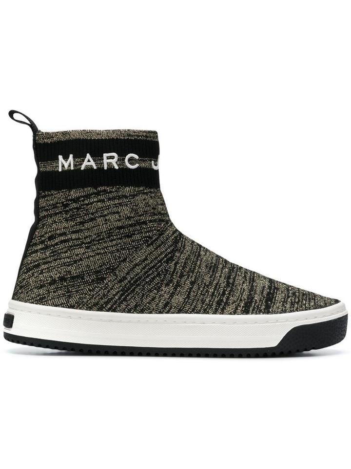 Marc Jacobs Logo Dart Sock Sneakers - Black